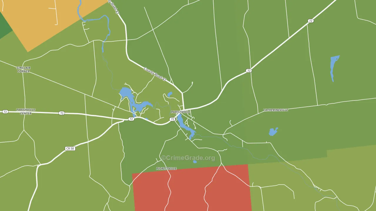 Pickettville, NY Map of Arson Rates