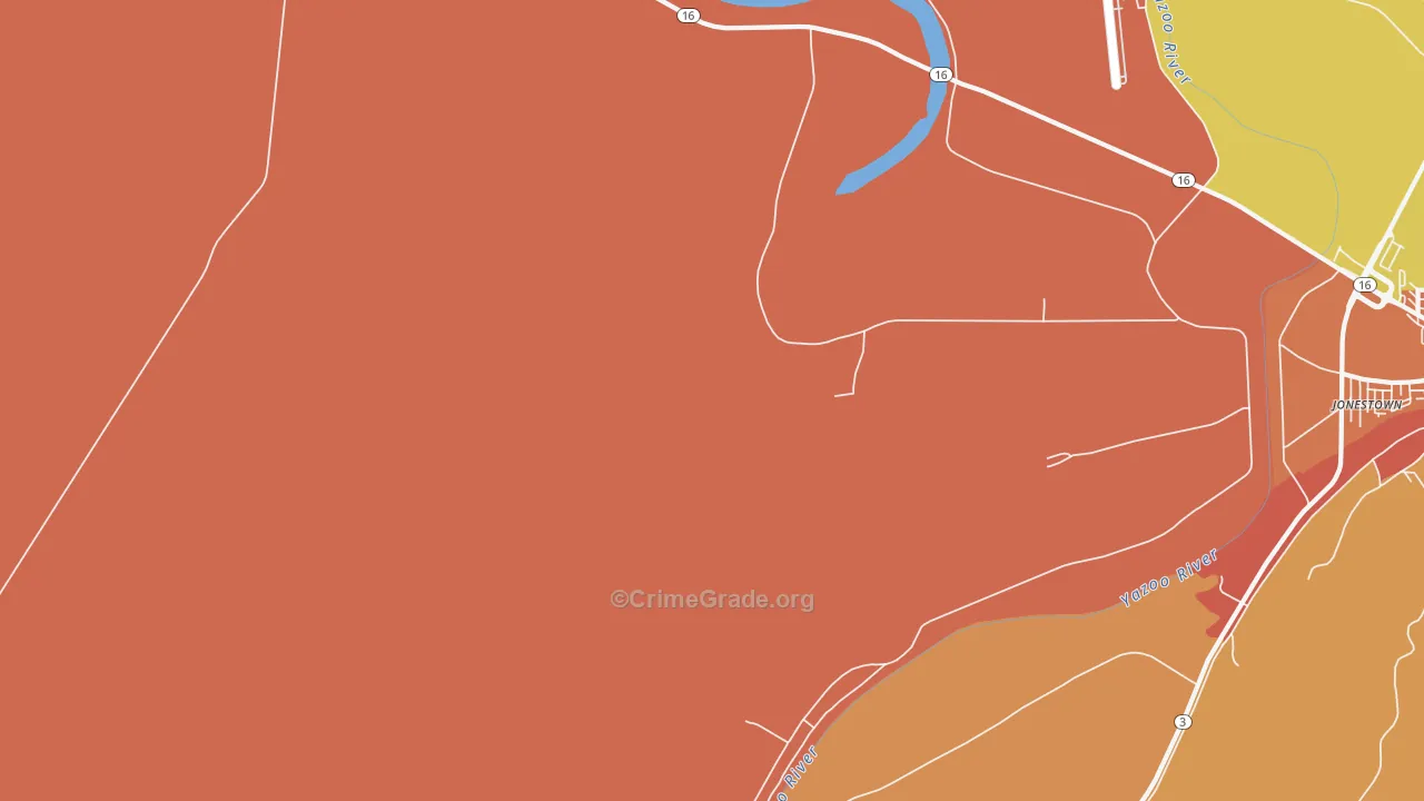 Pierce Crossroad, MS Map of Arson Rates