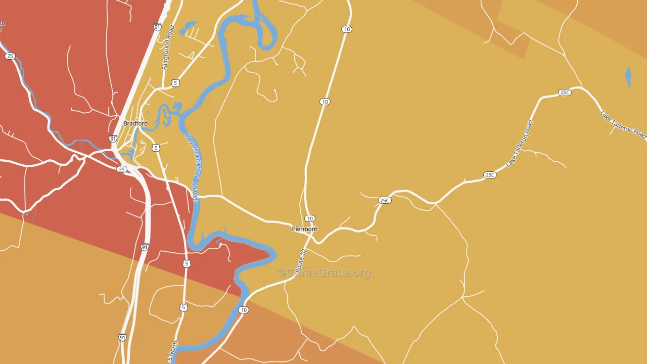 Piermont, NH Map of Arson Rates