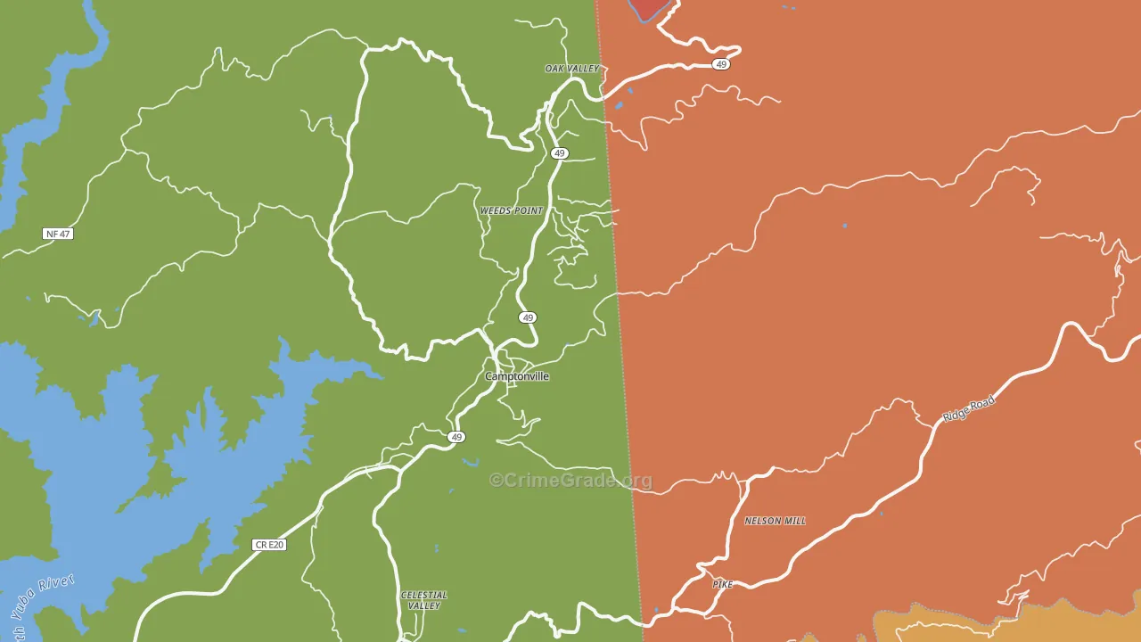Pike, CA Map of Arson Rates