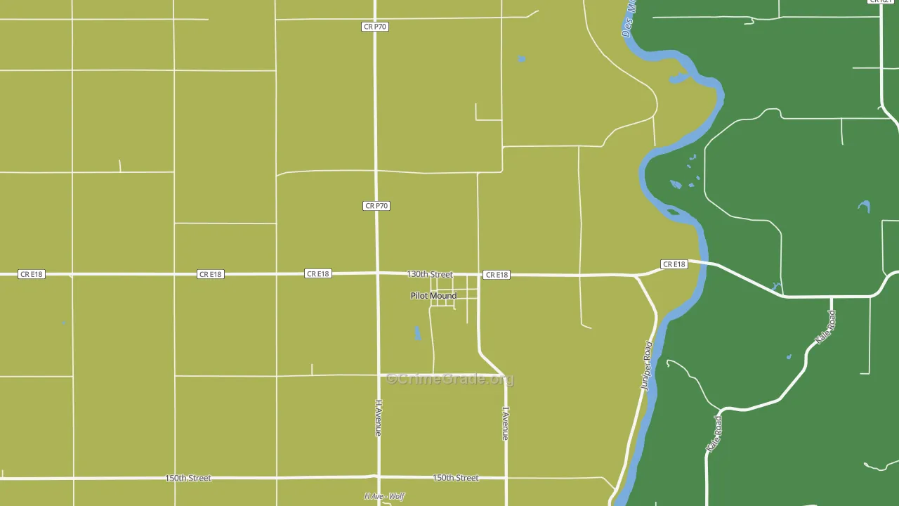 Pilot Mound, IA Map of Arson Rates