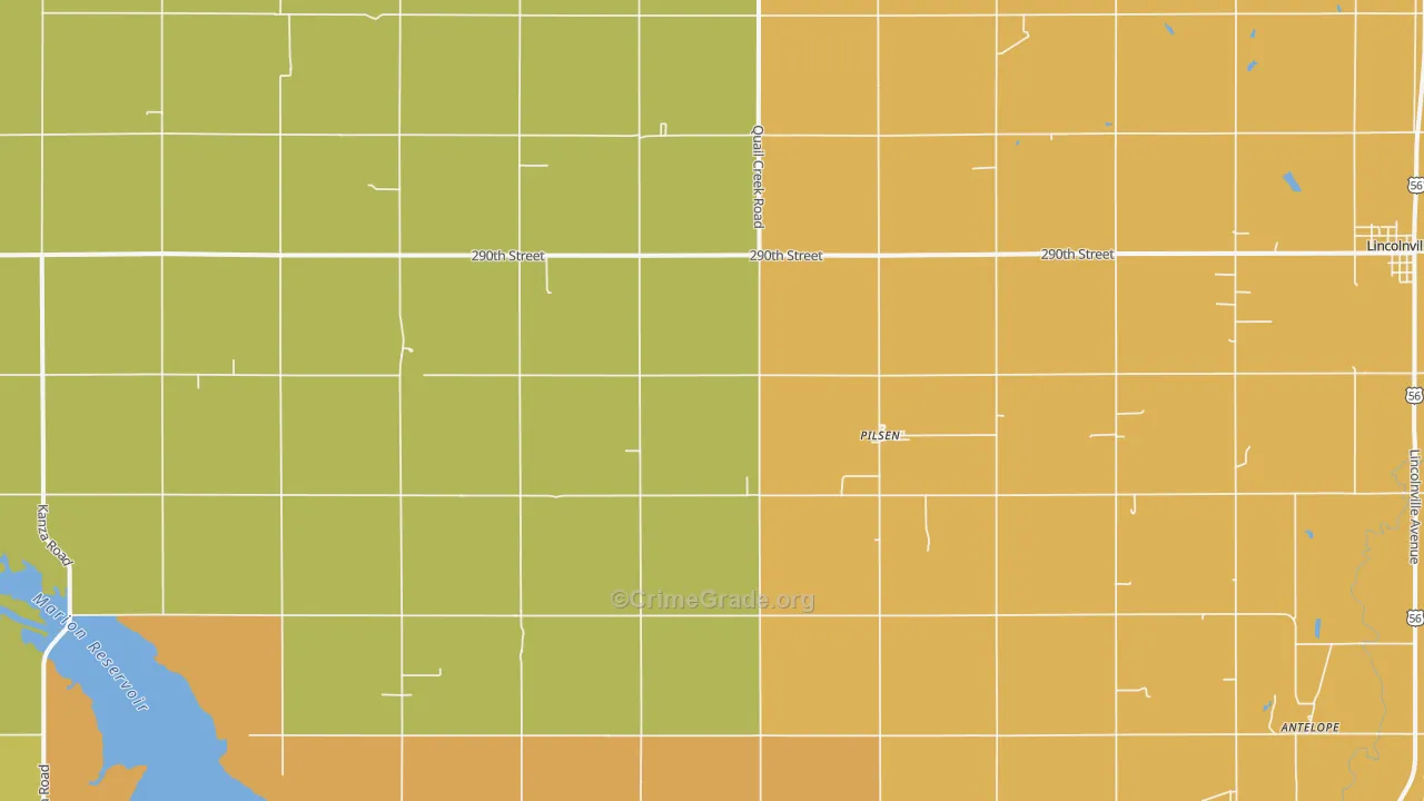 Pilsen, KS Map of Arson Rates