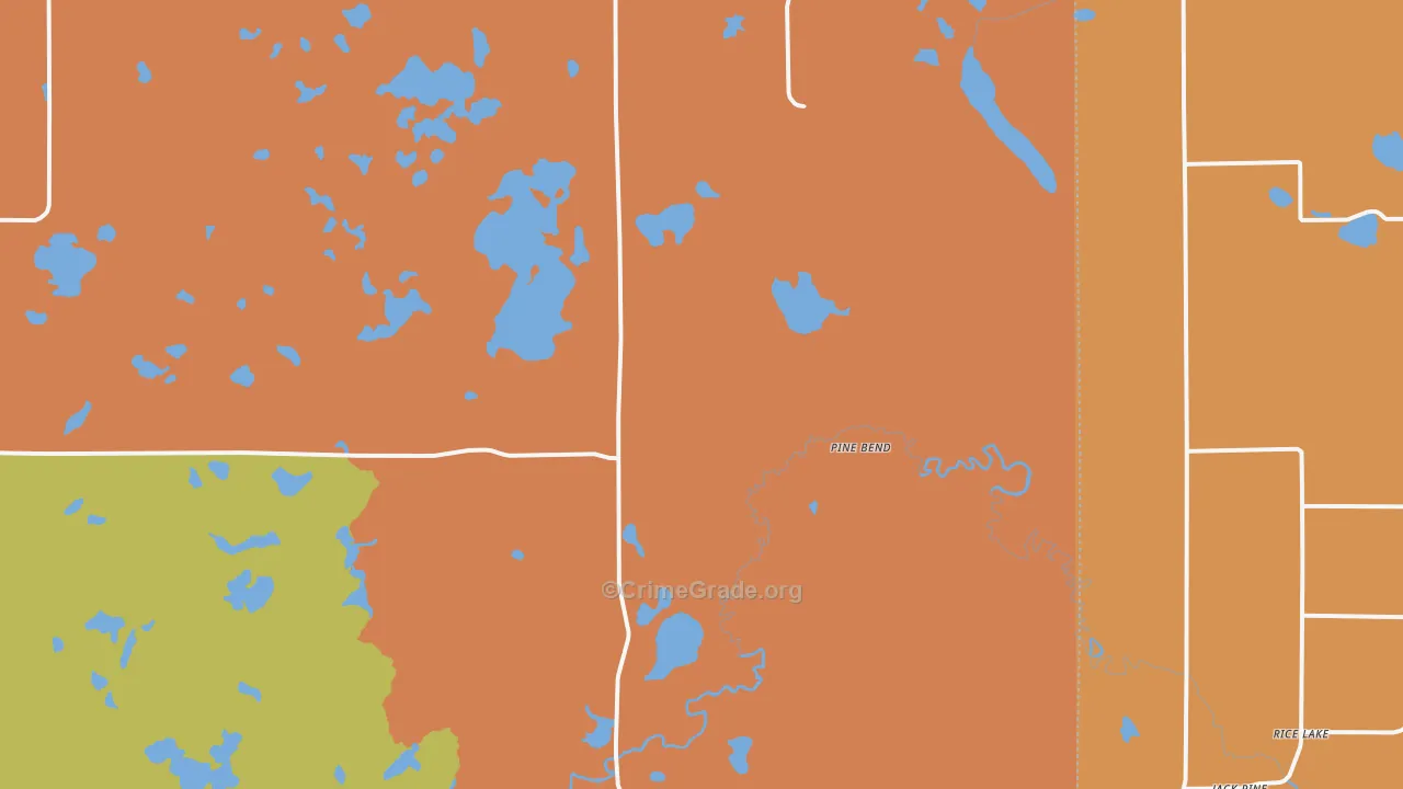 Pine Bend, MN Map of Arson Rates