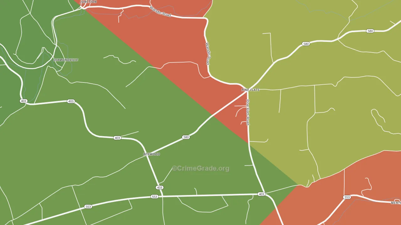 Pine Flats, PA Map of Arson Rates
