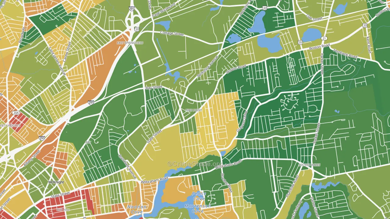 Pine Point, Springfield, MA Map of Arson Rates