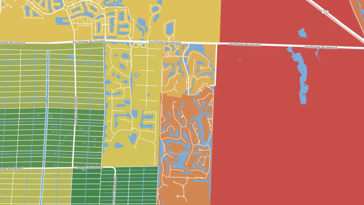 Pineapple Park, West Palm Beach, FL Map of Arson Rates