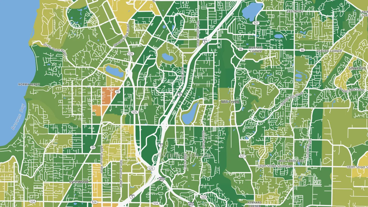 Pinehurst, Everett, WA Map of Arson Rates