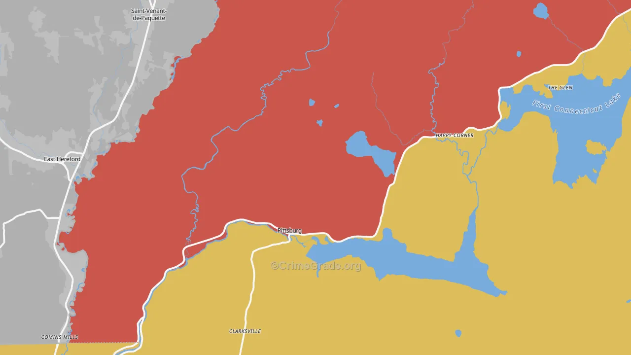 Pittsburg, NH Map of Arson Rates