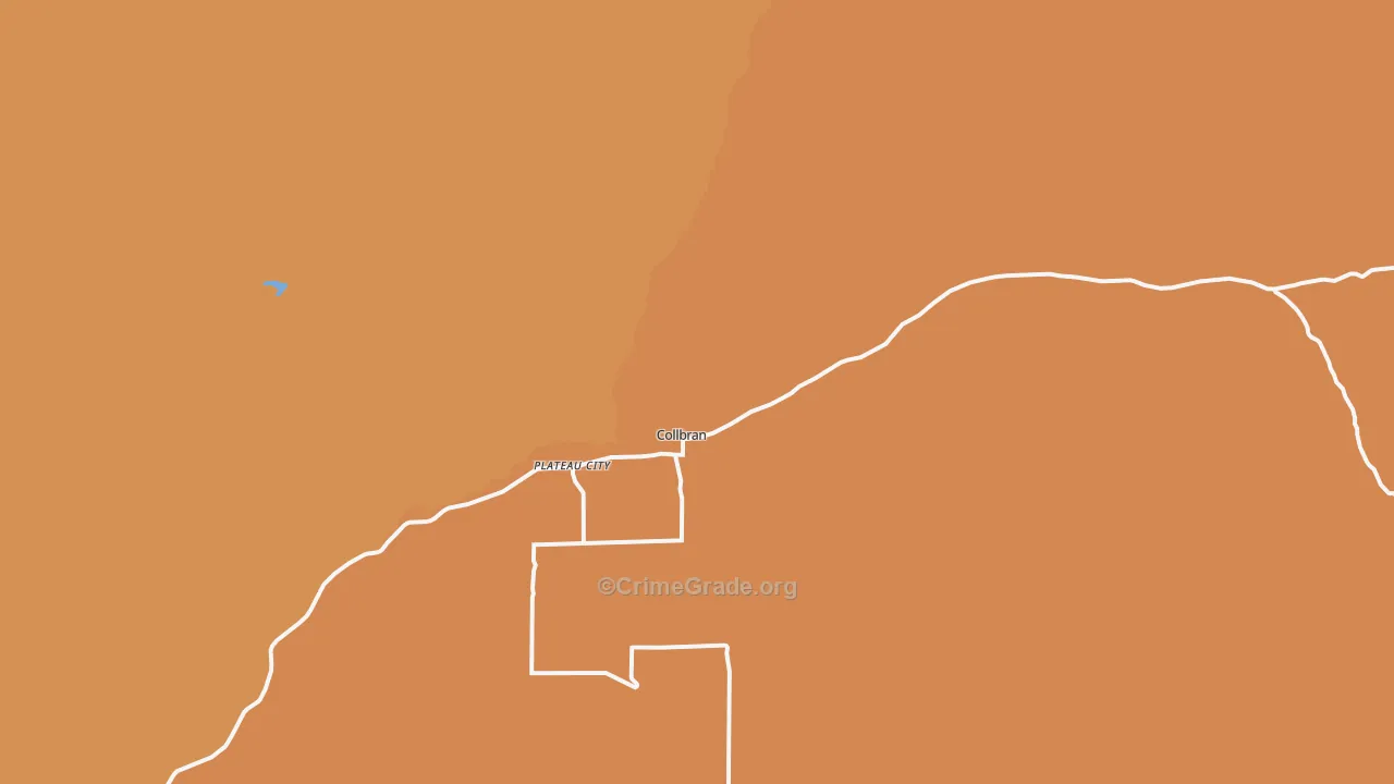 Plateau City, CO Map of Arson Rates