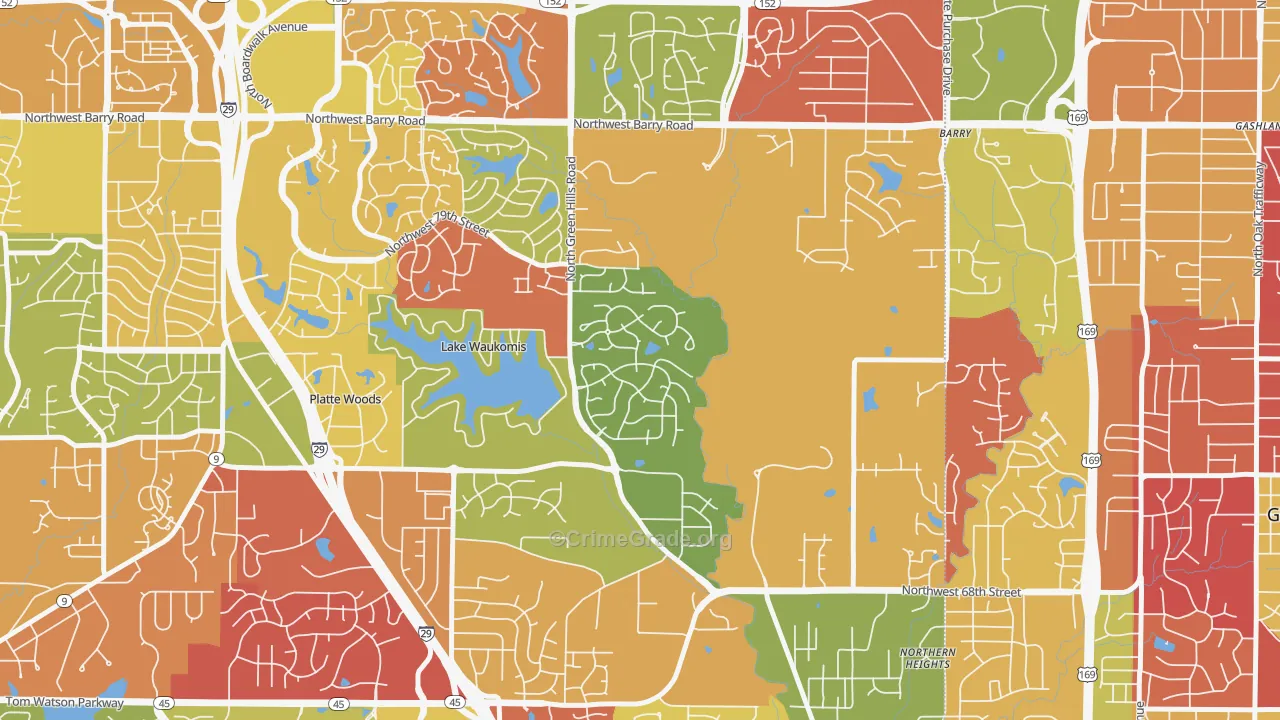Platte Brook North, Kansas City, MO Map of Arson Rates