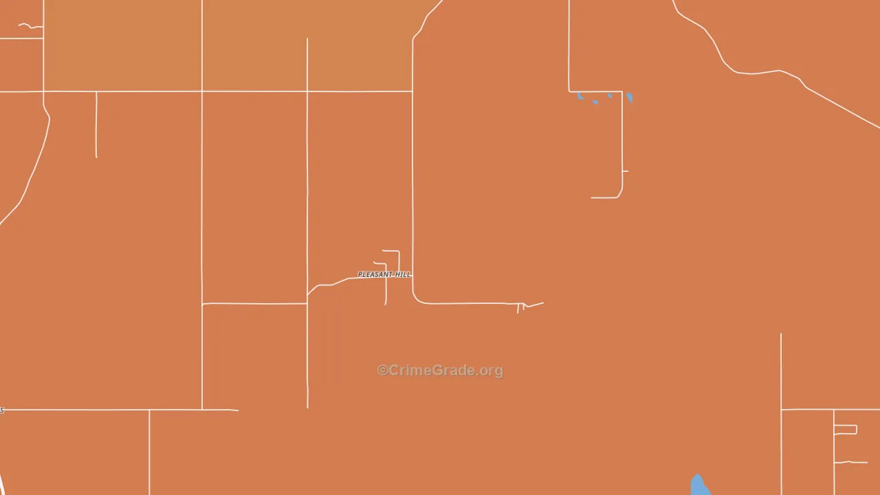 Pleasant Hill, OK Map of Arson Rates