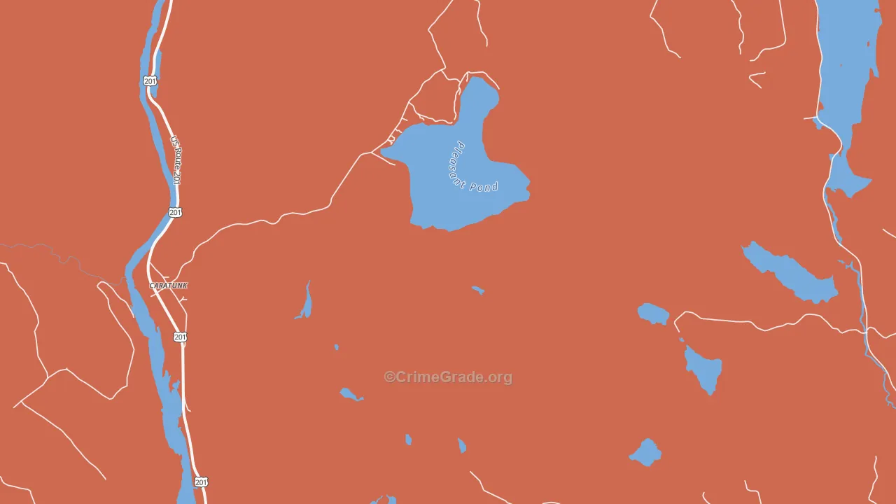 Pleasant Pond, ME Map of Arson Rates