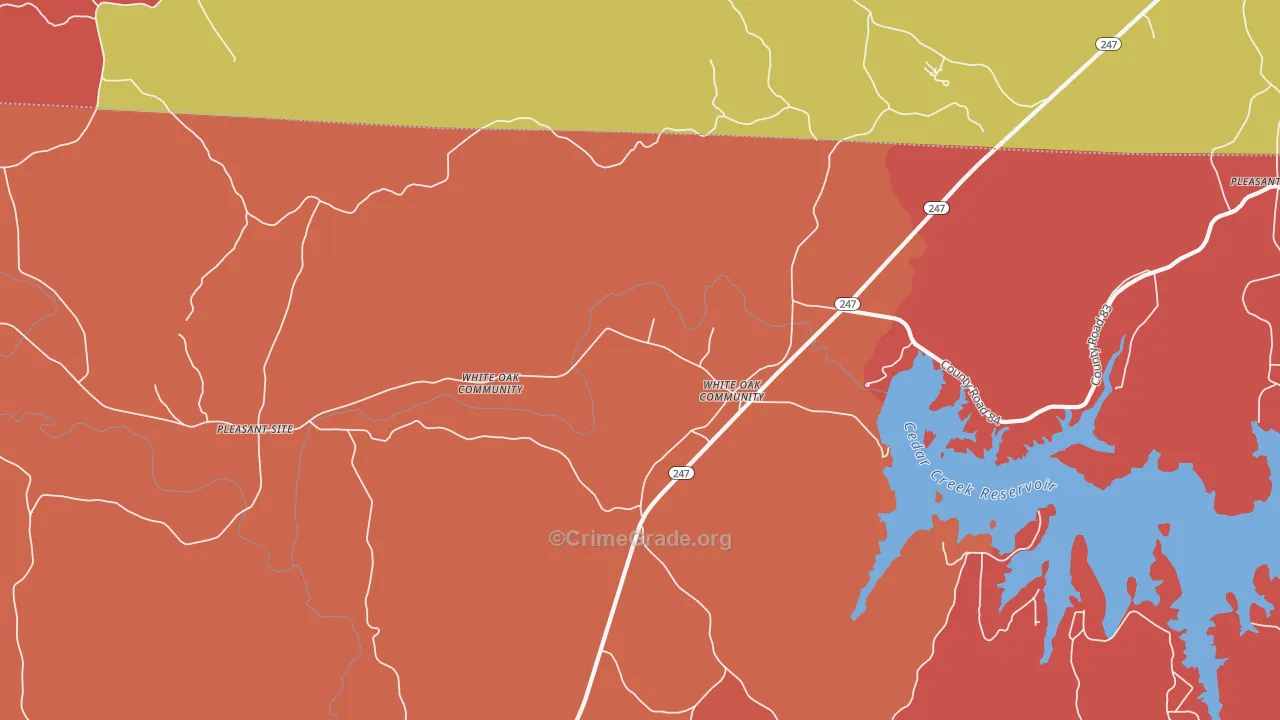 Pleasant Site, AL Map of Arson Rates