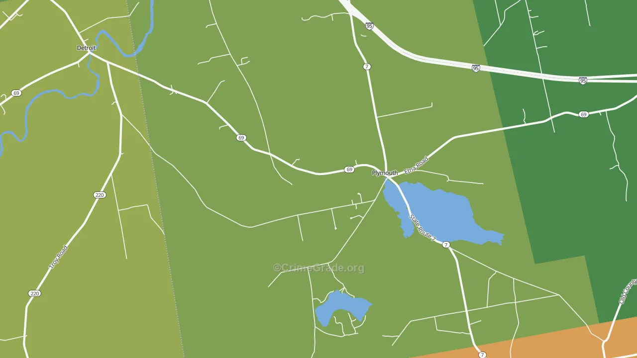 Plymouth, ME Map of Arson Rates