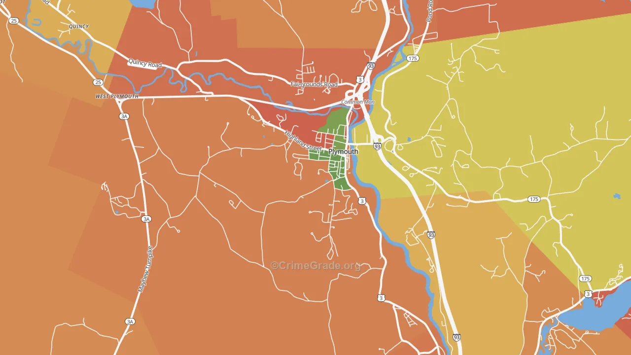 Plymouth, NH Map of Arson Rates