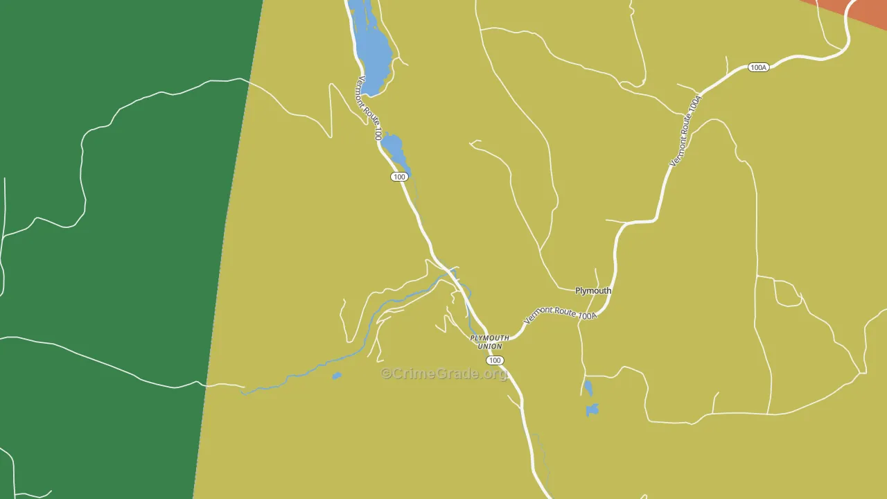 Plymouth Union, VT Map of Arson Rates