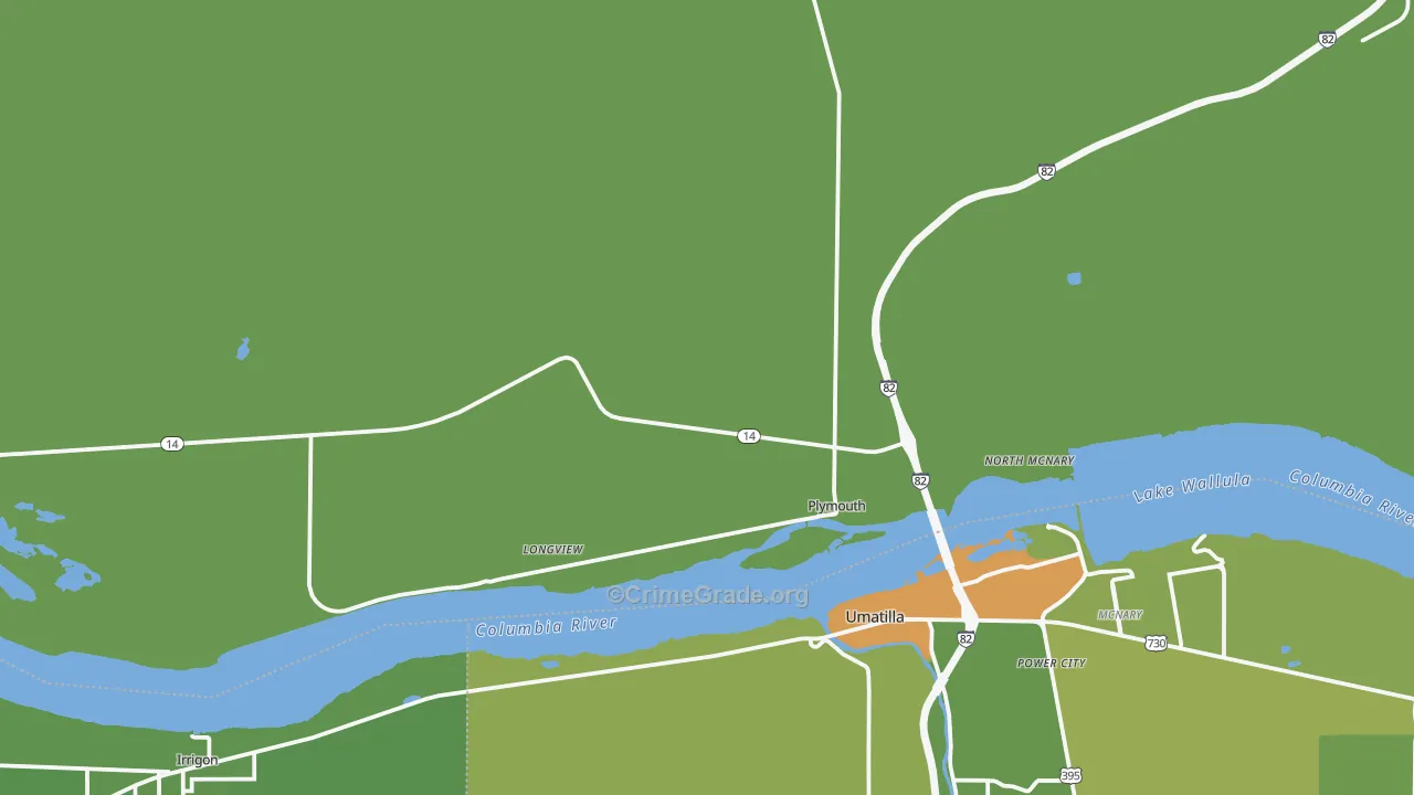 Plymouth, WA Map of Arson Rates