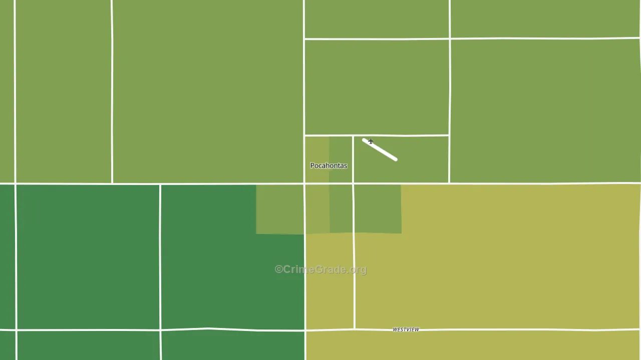 Pocahontas, IA Map of Arson Rates