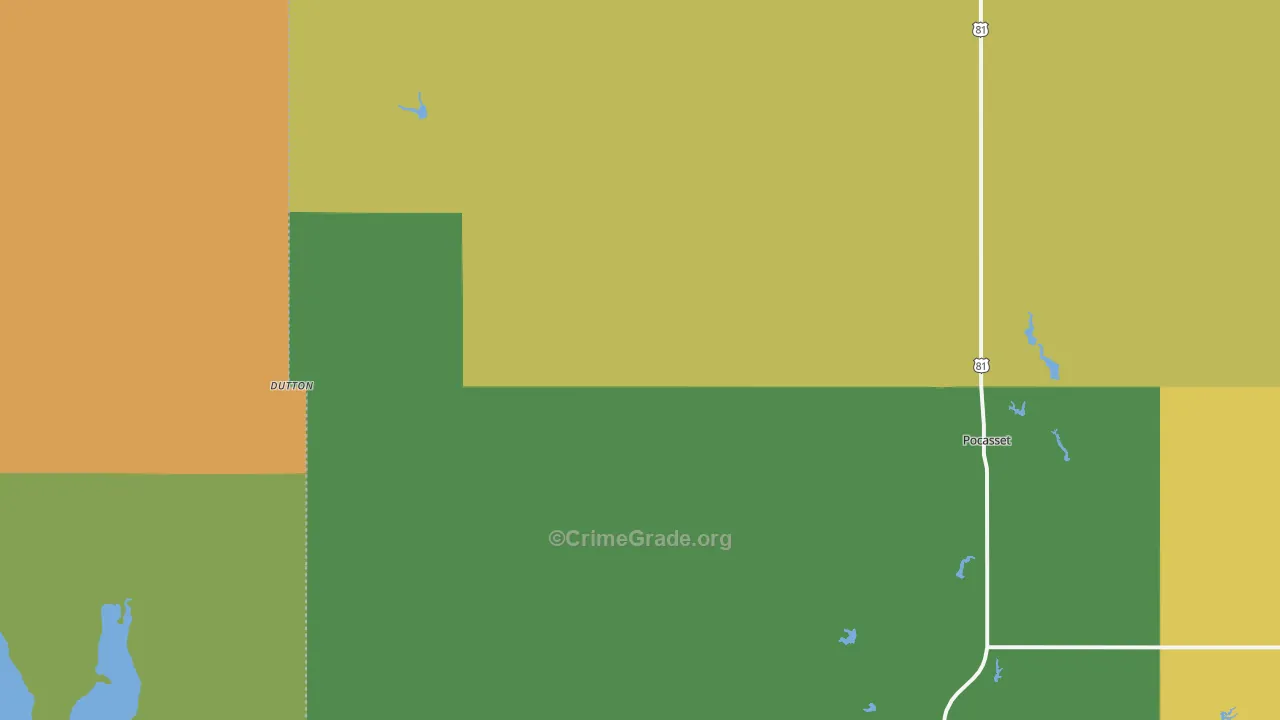 Pocasset, OK Map of Arson Rates