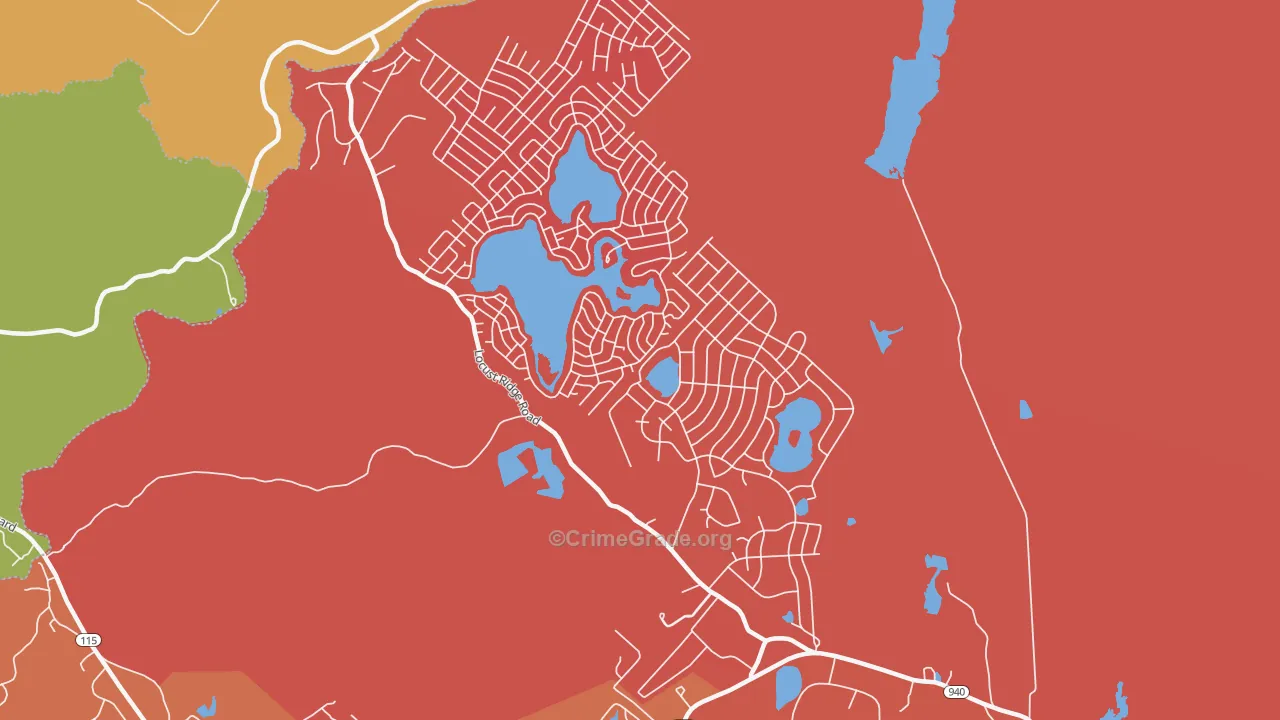 Pocono Lake, PA Map of Arson Rates