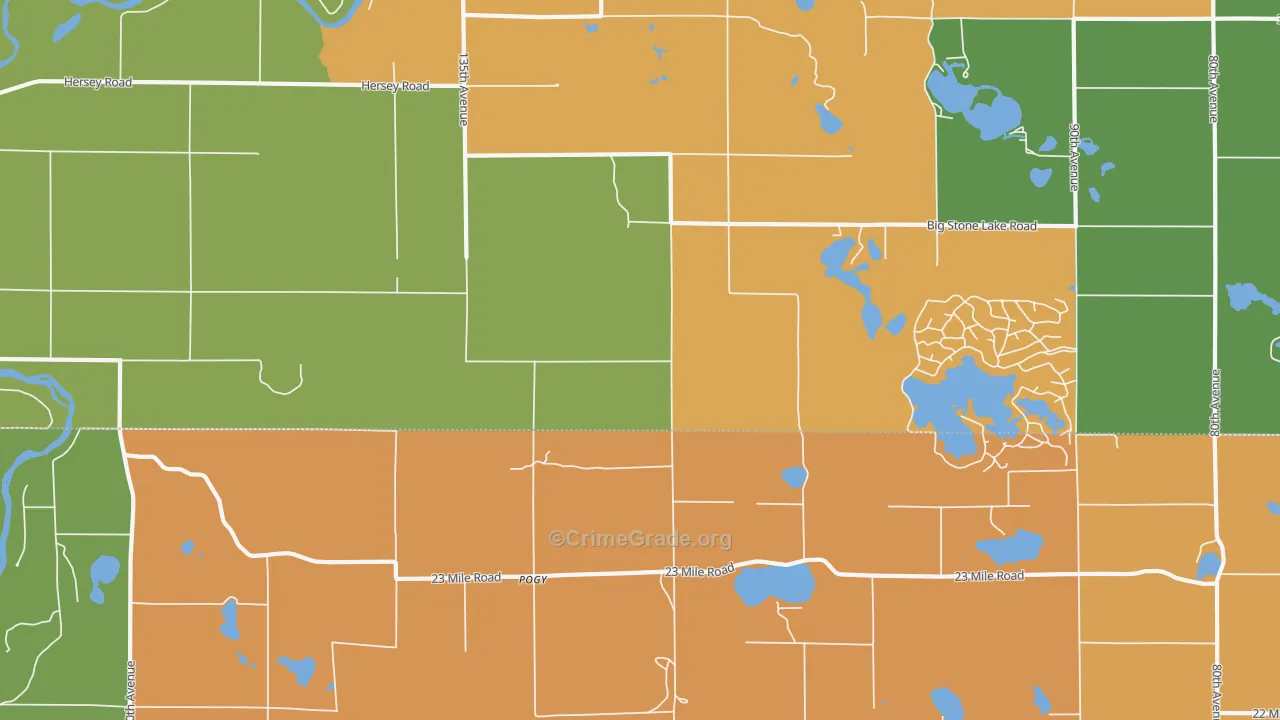 Pogy, MI Map of Arson Rates