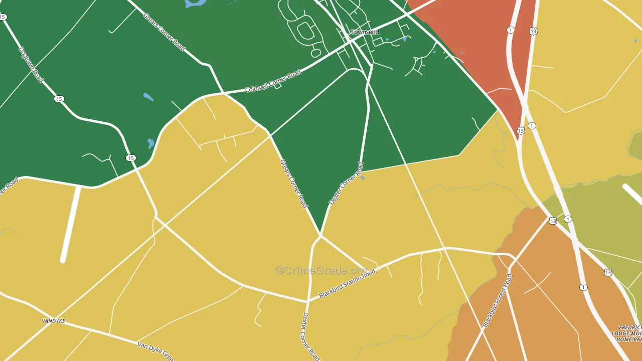 Point Breeze, DE Map of Arson Rates