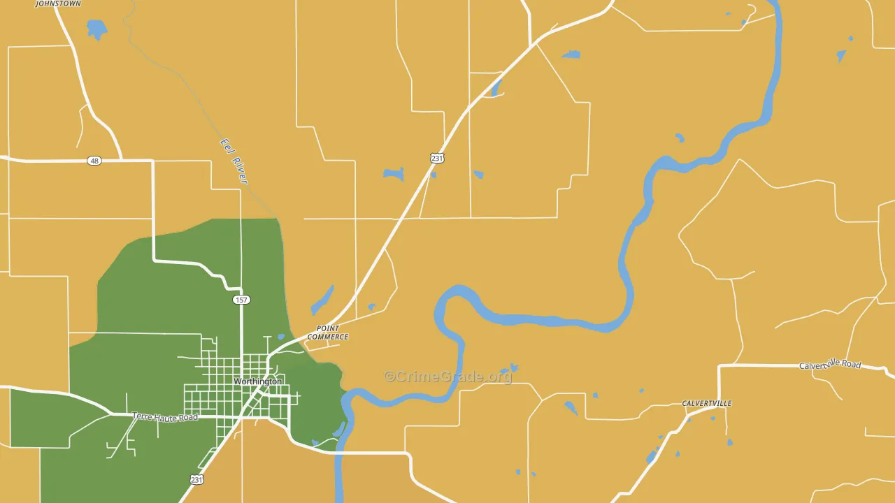 Point Commerce, IN Map of Arson Rates