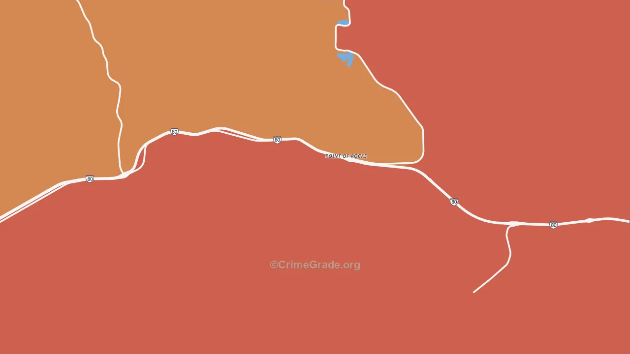 Point Of Rocks, WY Map of Arson Rates