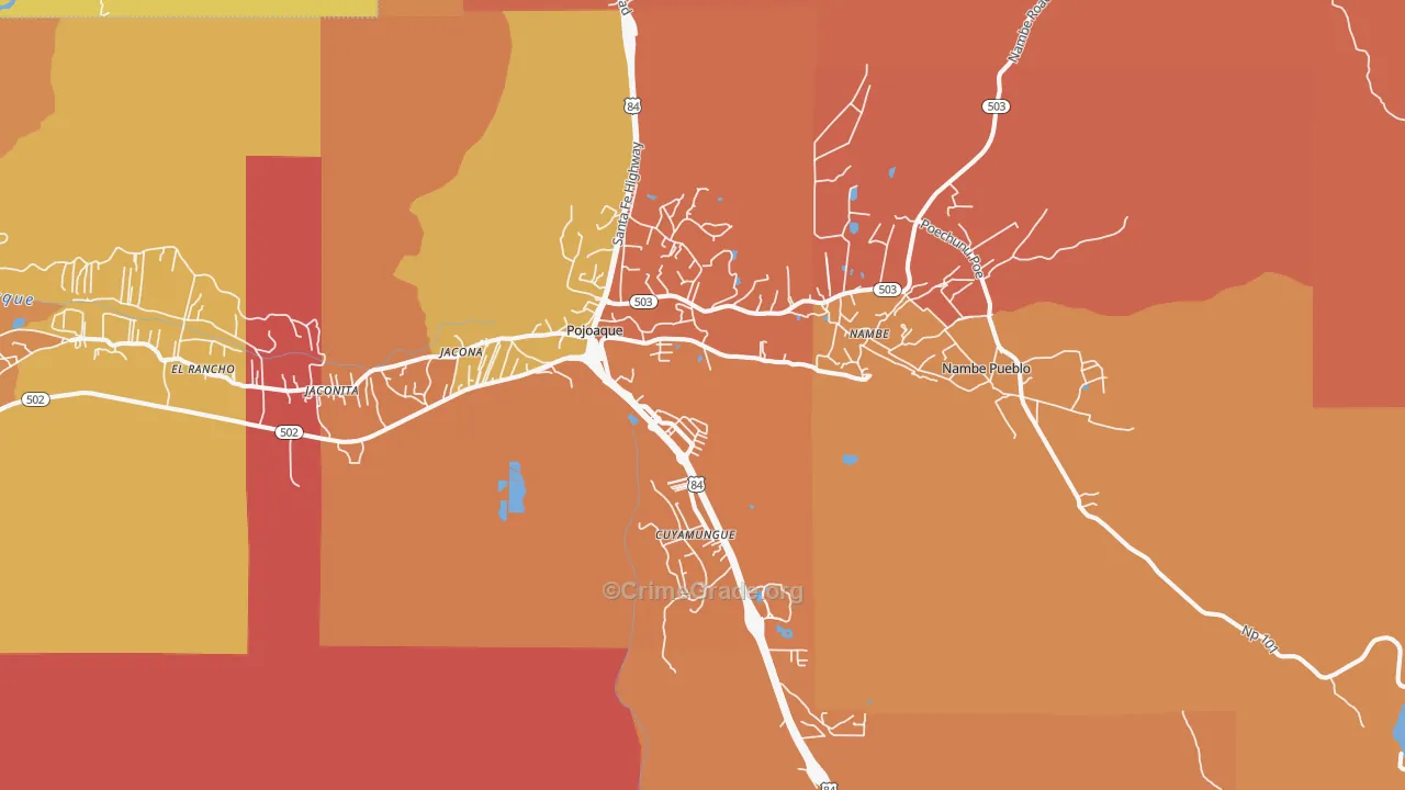 Pojoaque, NM Map of Arson Rates