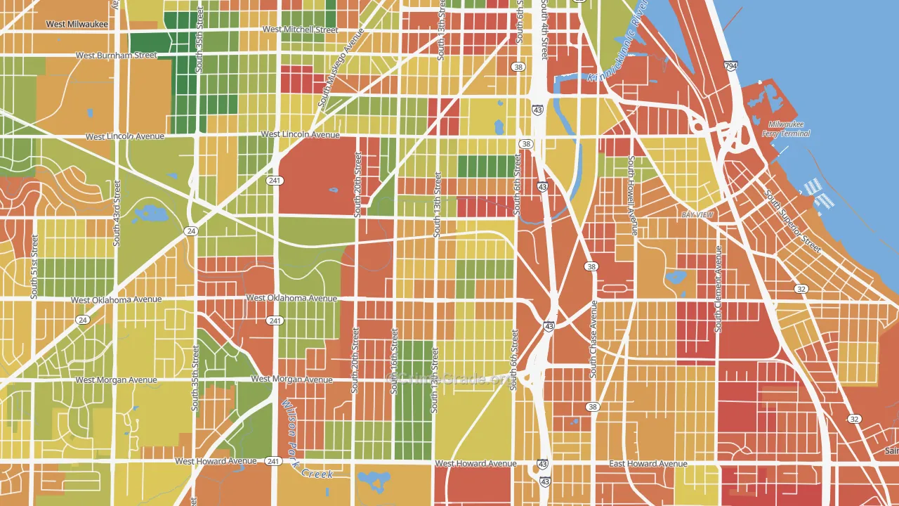 Polonia, Milwaukee, WI Map of Arson Rates