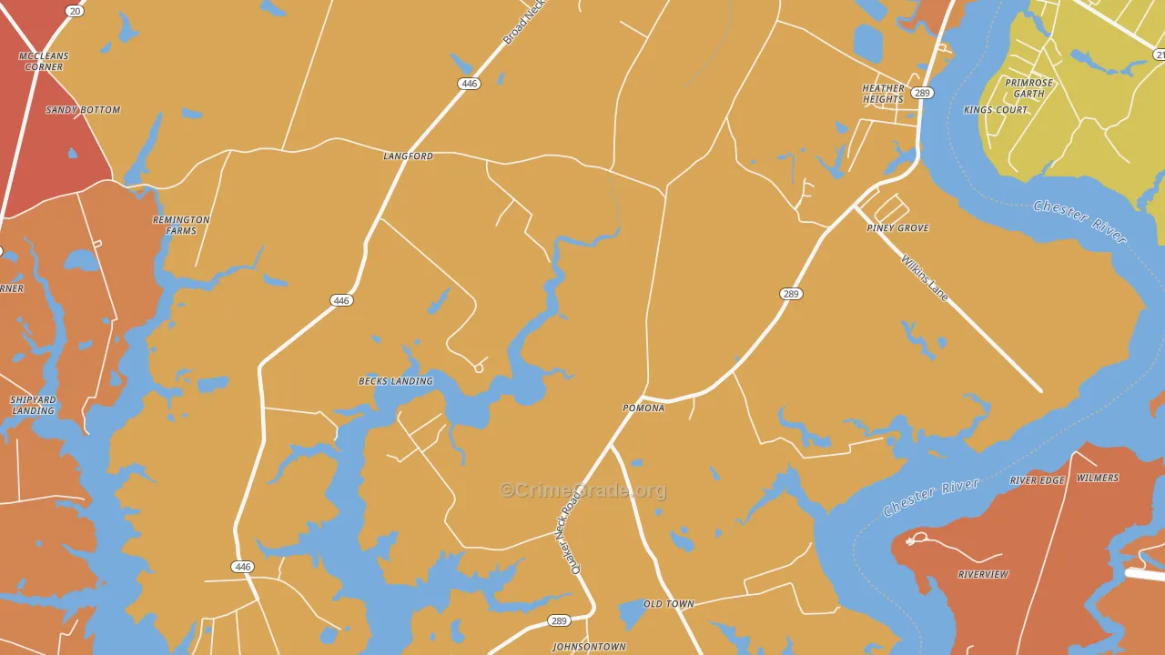 Pomona, MD Map of Arson Rates