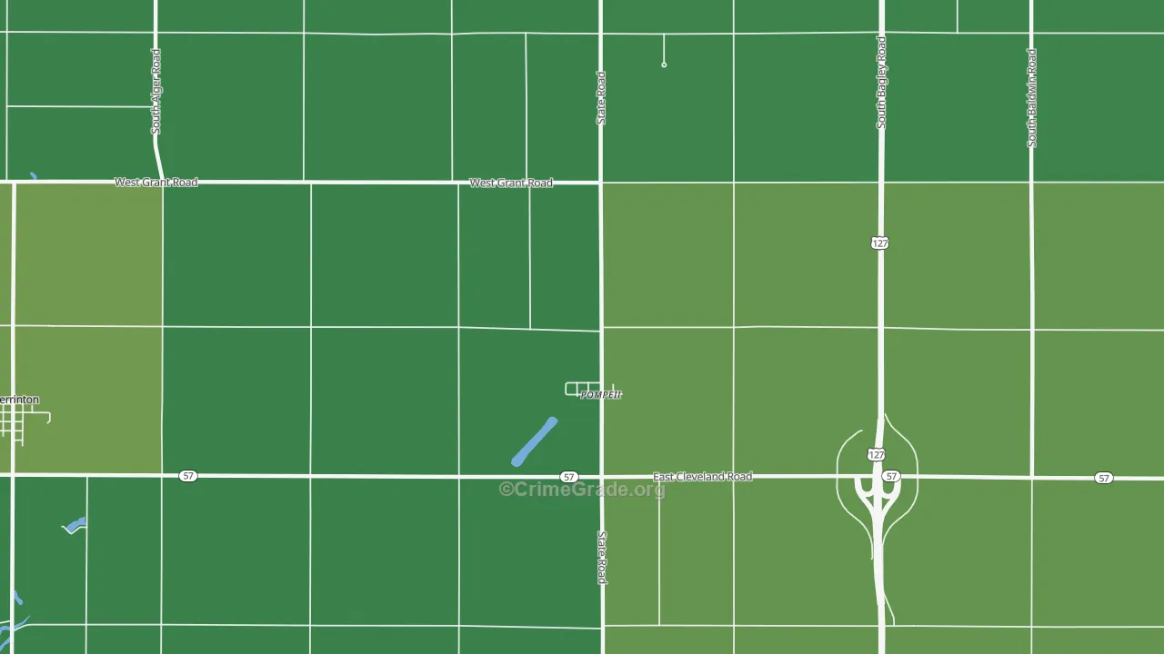 Pompeii, MI Map of Arson Rates