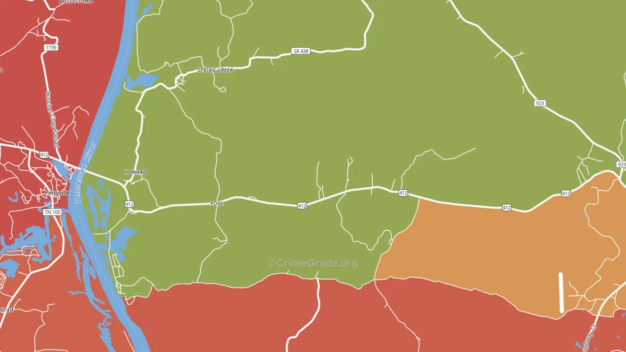 Pope, TN Map of Arson Rates