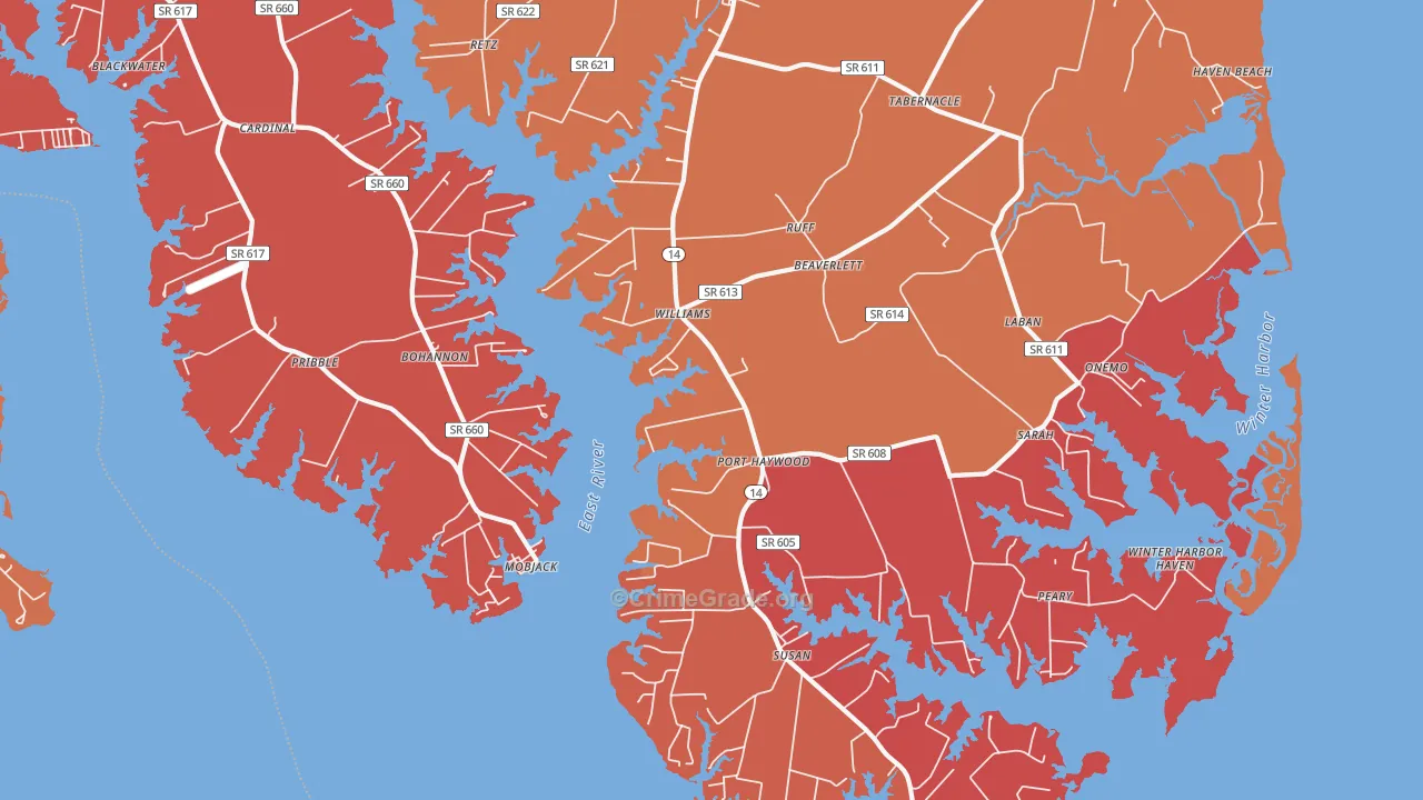Port Haywood, VA Map of Arson Rates