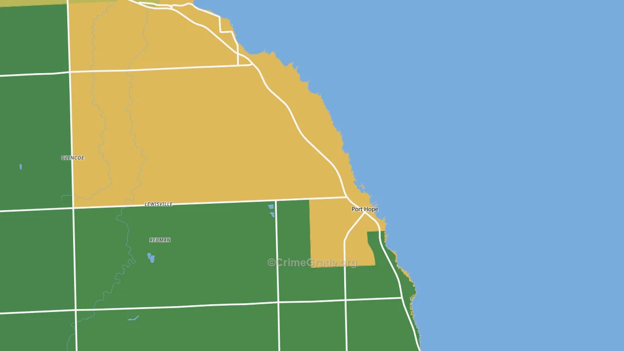 Port Hope, MI Map of Arson Rates