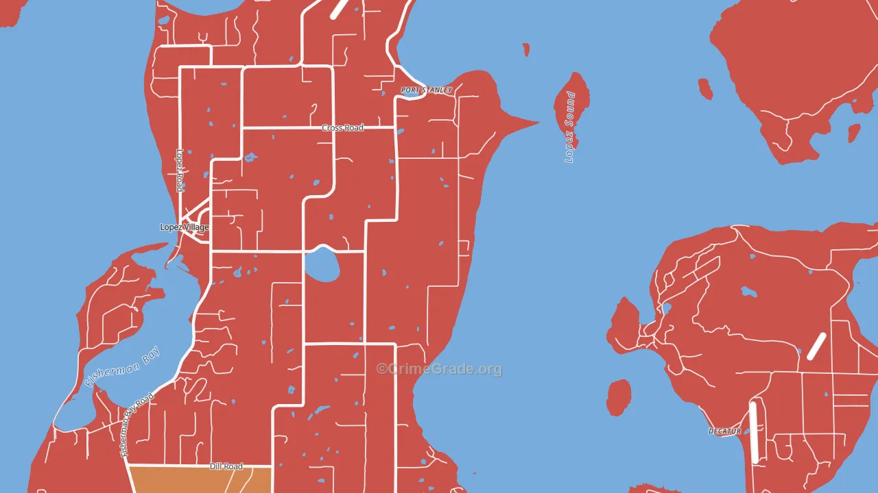 Port Stanley, WA Map of Arson Rates