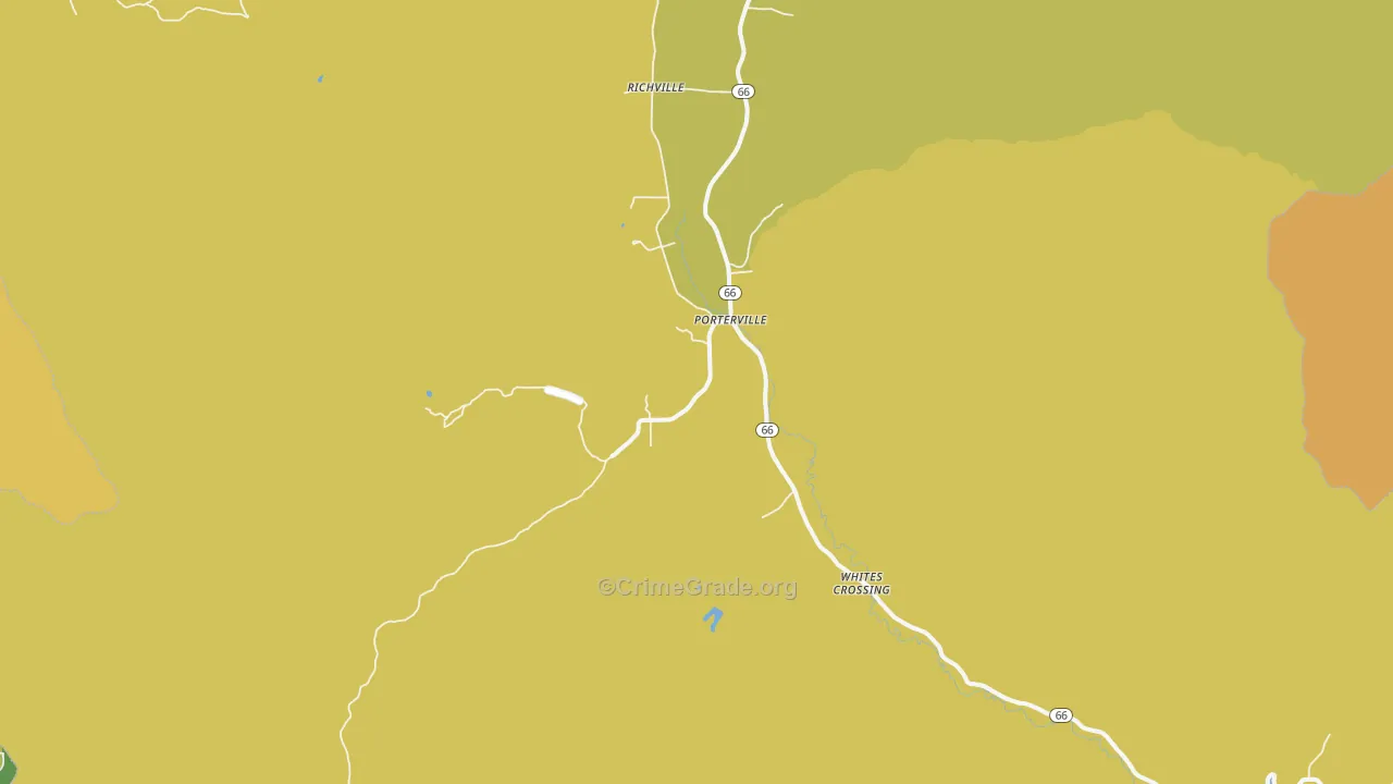 Porterville, UT Map of Arson Rates
