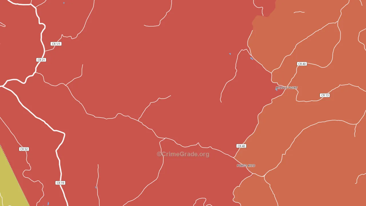 Porto Rico, WV Map of Arson Rates