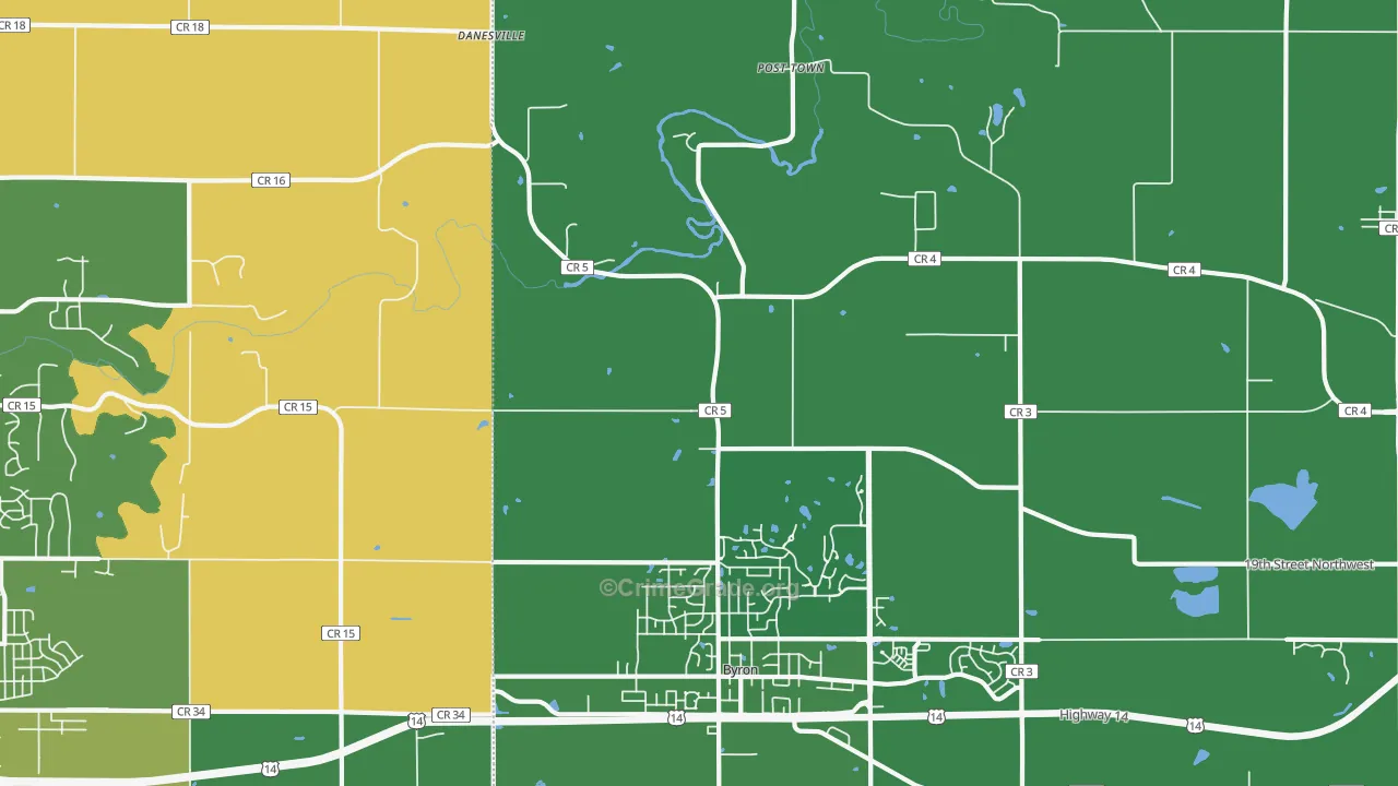 Post Town, MN Map of Arson Rates