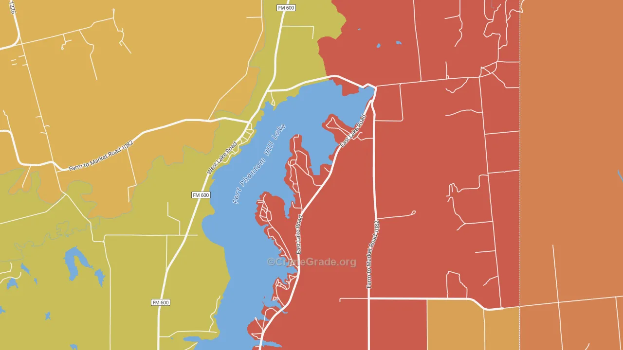 Potosi, TX Map of Arson Rates