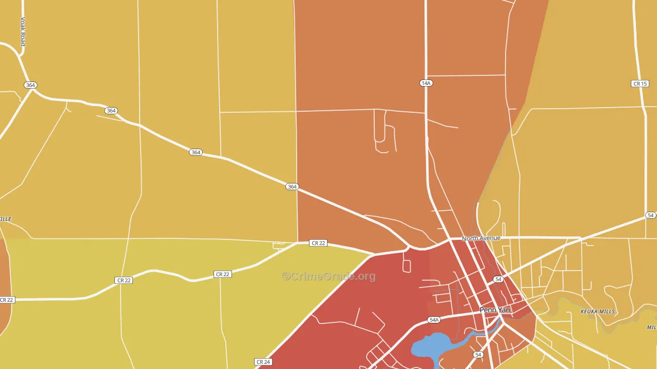 Potter, NY Map of Arson Rates