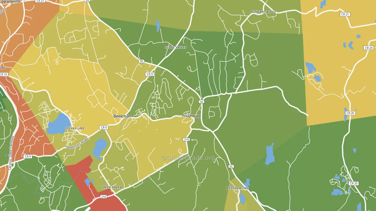 Poughquag, NY Map of Arson Rates