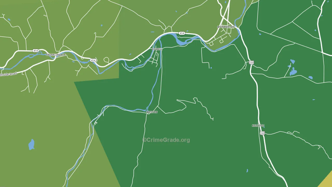 Powell, PA Map of Arson Rates
