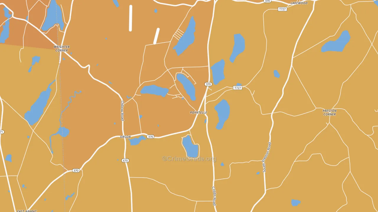 Poyntelle, PA Map of Arson Rates