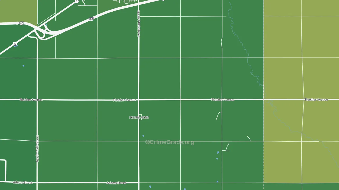 Prairie Home, NE Map of Arson Rates
