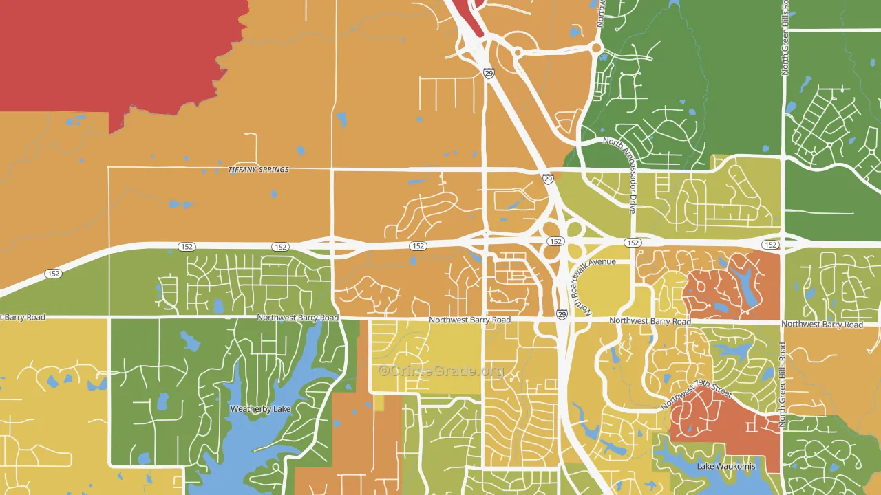 Prairie Point-Wildberry, Kansas City, MO Map of Arson Rates