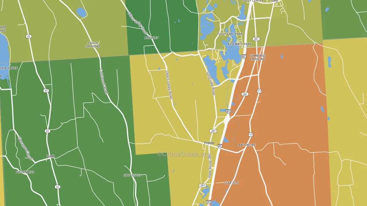 Preble, NY Map of Arson Rates