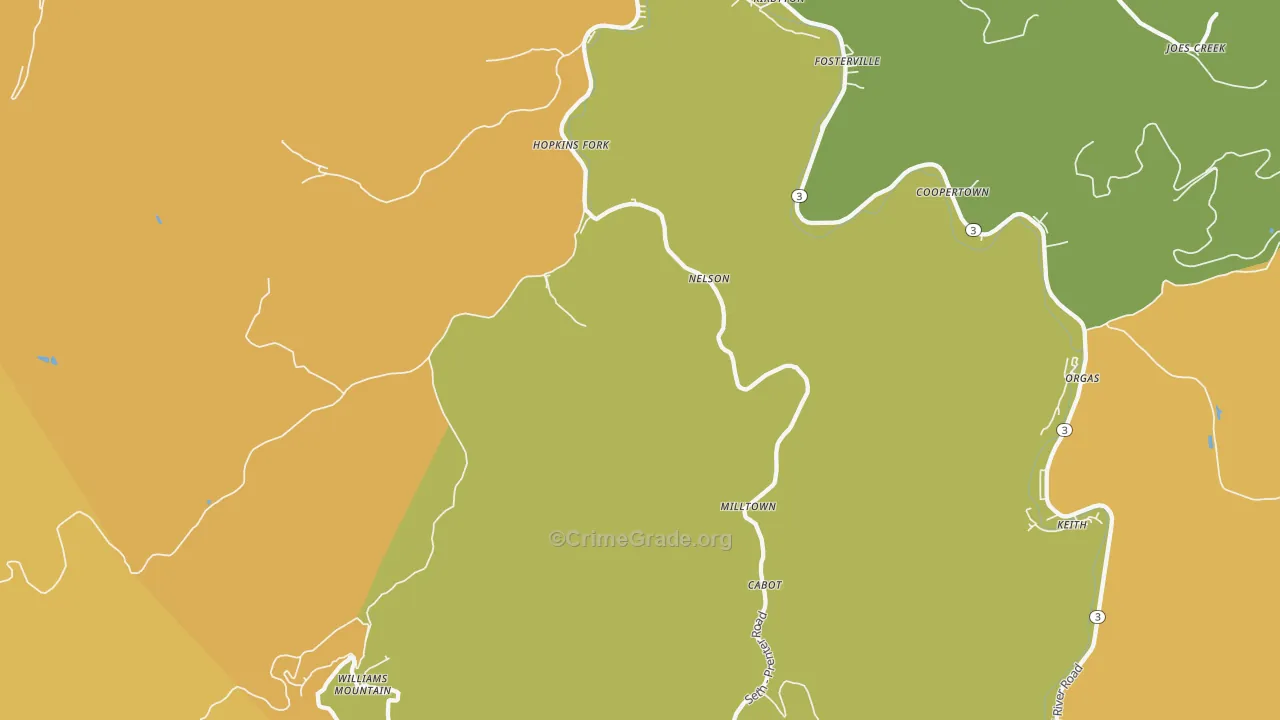 Prenter, WV Map of Arson Rates