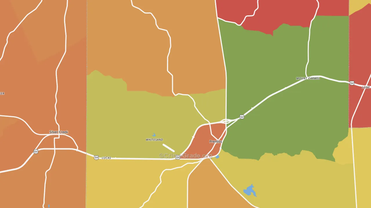 Prentiss, MS Map of Arson Rates