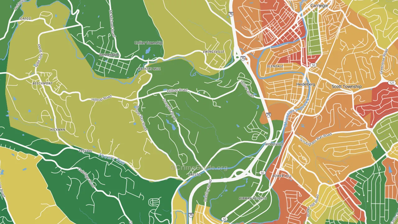 Presto, PA Map of Arson Rates